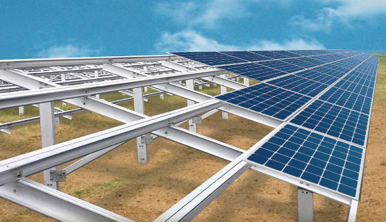 sistem de structura pentru panouri fotovoltaice in parcuri solare la sol