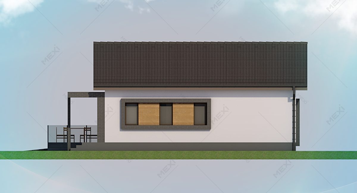 fatada casa cu garaj din module prefabricate