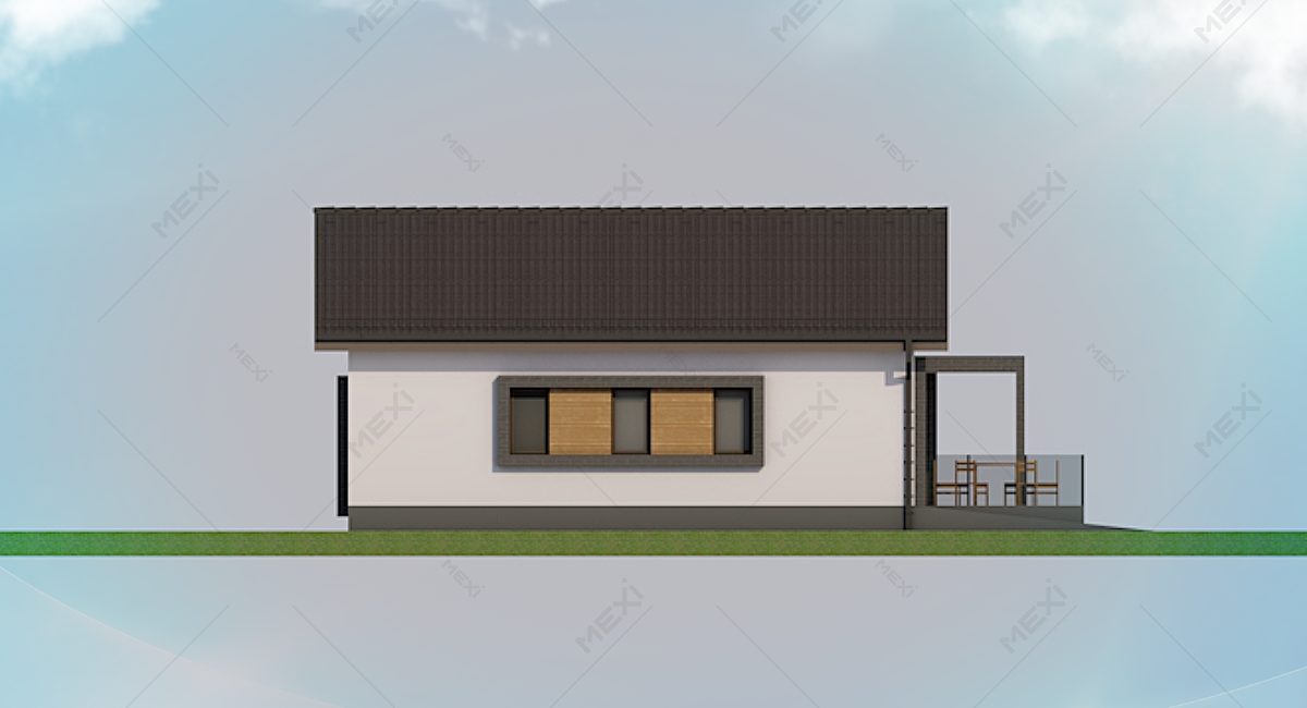 fatada casa cu garaj din module prefabricate