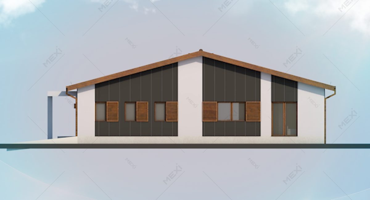fatada casa cu garaj din module tipizate