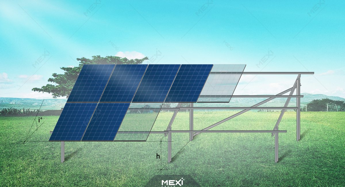 structură metalică pentru panouri solare la sol