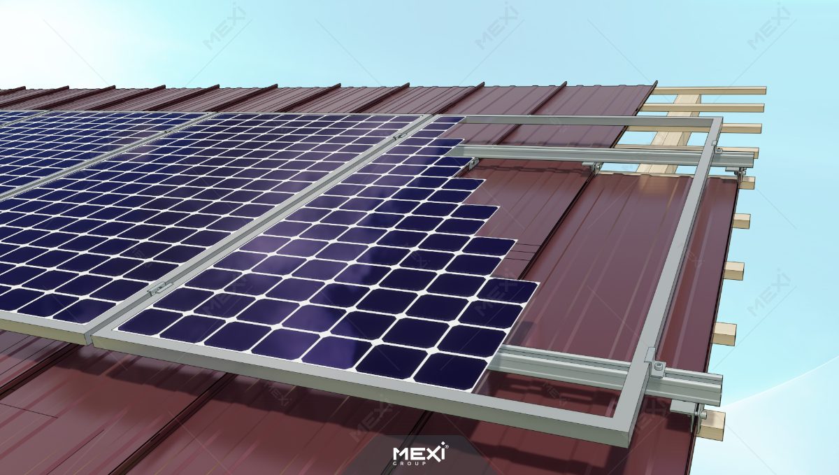 sistem de prindere panouri solare de acoperiș cu tablă făltuita