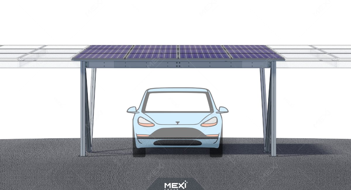 carport metalic pentru panouri fotovoltaice