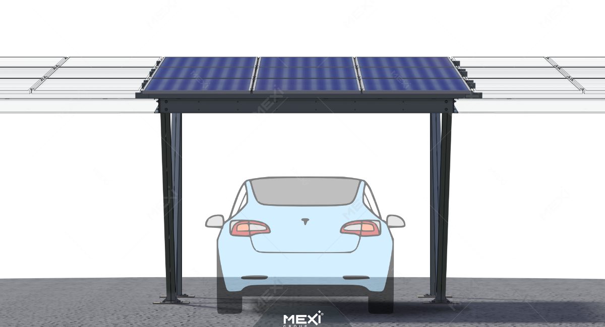 carport fotovoltaic cu un loc de parcare