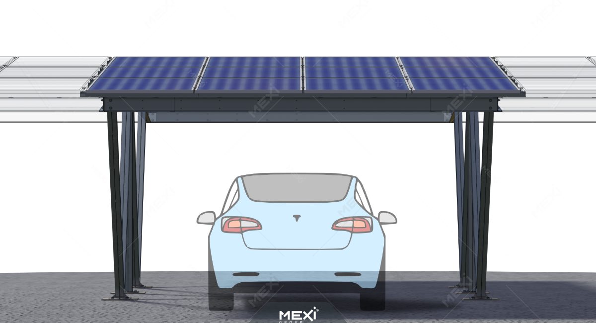 parcare fotovoltaică pentru o mașină