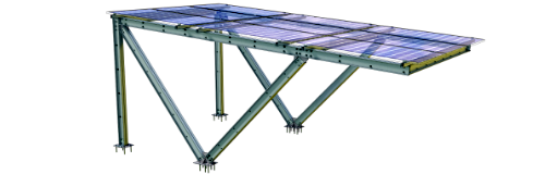 carport fotovoltaic pe structură modulară