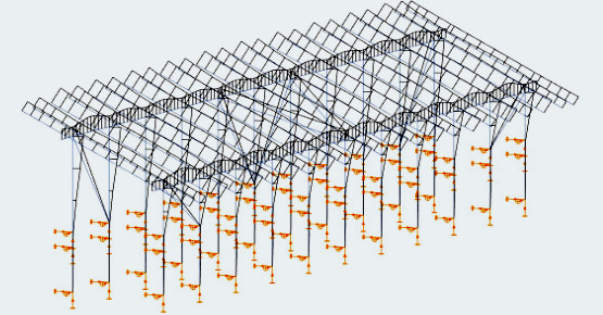 modelarea structurală a suporturilor de panouri fotovoltaice