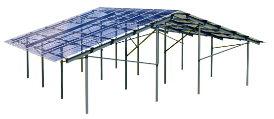suport panou fotovoltaic pentru parc solar - Est-Vest